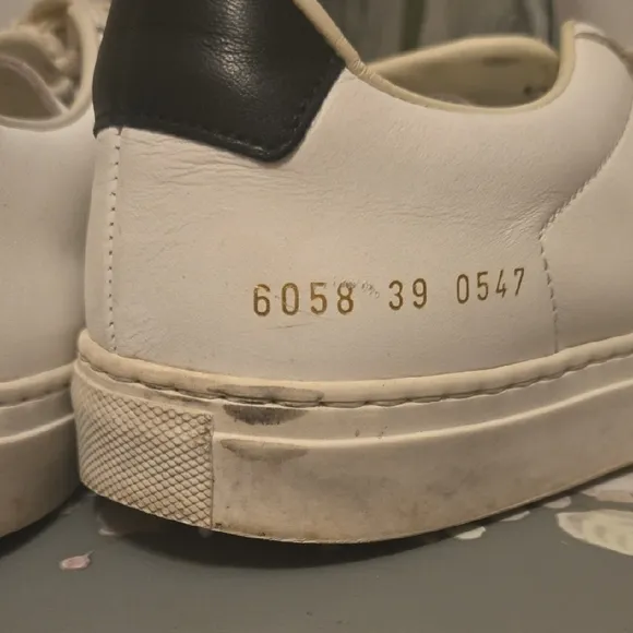 Common Projects White Leather Sneakers Minimalist Design