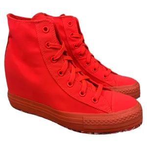 Converse 2013 CTAS Platform Plus Hidden Wedge Bold Pink Canvas Sneaker Womens 10
