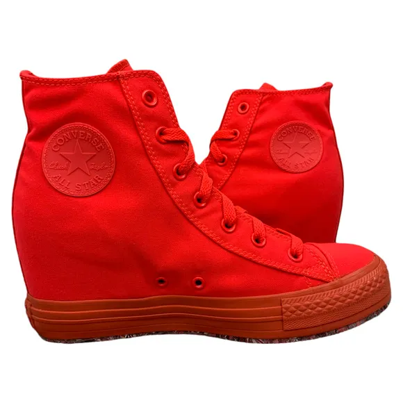 Converse 2013 CTAS Platform Plus Hidden Wedge Bold Pink Canvas Sneaker Womens 10