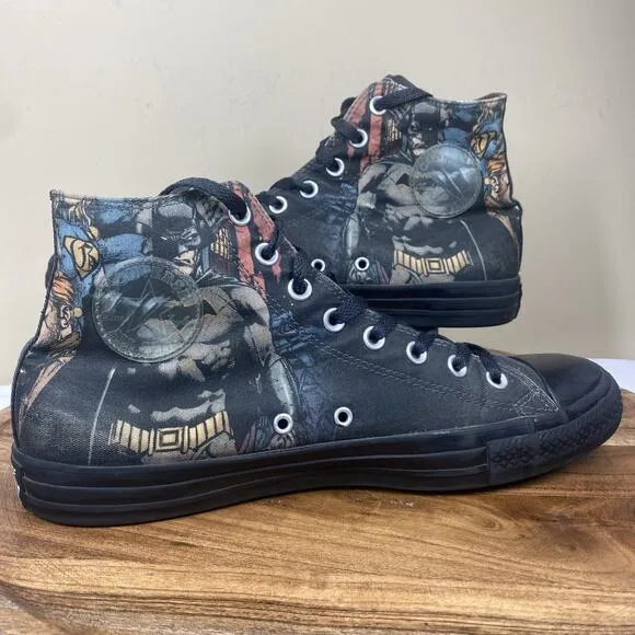 Converse All Star Batman DC Comics Rebirth Vol 1 Mens Black Batman Size 10 Shoes