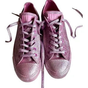 Converse All Star Glitter Sneakers Sparkly Shoes Casual Pink Sneakers Size 11