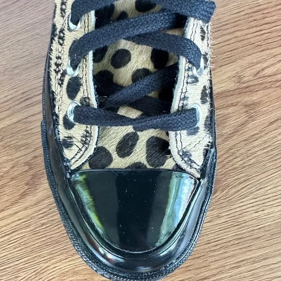 ❤️❤️❤️Converse Chuck 70 Hi Pony Hair Leather 7 Women Shoes Leopard Print A12705C
