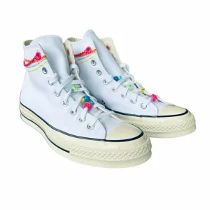 🤩Converse Chuck 70 High Top Shoes Sz 9.5 Women shoes Canvas White Pink A06845C