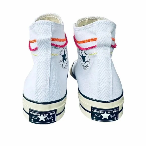 🤩Converse Chuck 70 High Top Shoes Sz 9.5 Women shoes Canvas White Pink A06845C