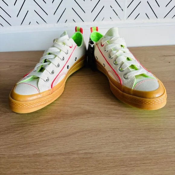 ⭐Converse Chuck 70 Retro Hoops Mens Shoes Size 5.5 Sneakers Beige Neon  A10929C
