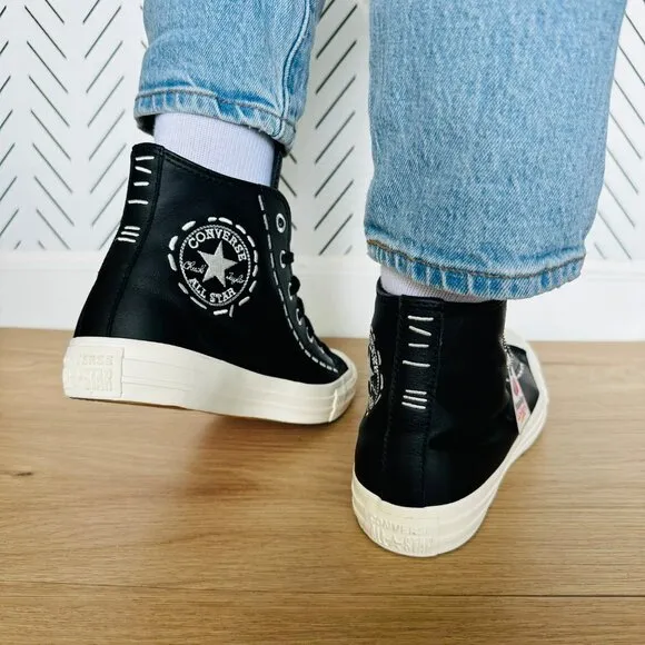⭐Converse Chuck Taylor All Star Bold Stitch Size 7.5 Women's Shoes Black A07954C