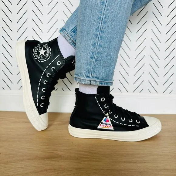 ⭐Converse Chuck Taylor All Star Bold Stitch Size 7.5 Women's Shoes Black A07954C