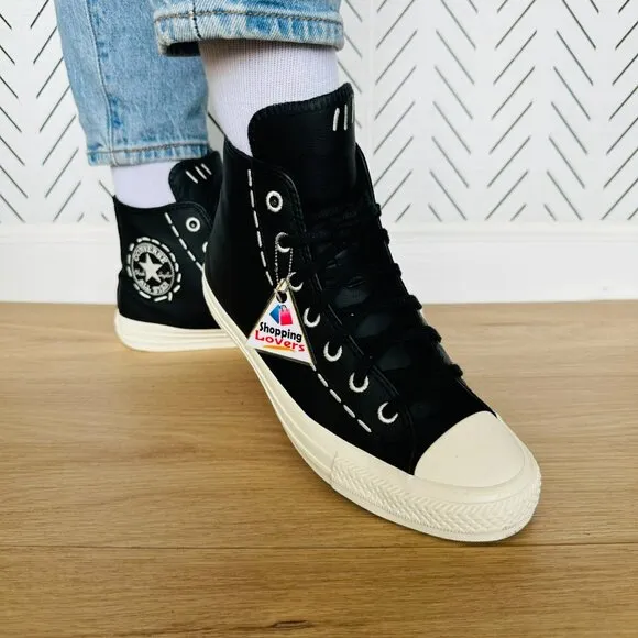 ⭐Converse Chuck Taylor All Star Bold Stitch Size 7.5 Women's Shoes Black A07954C