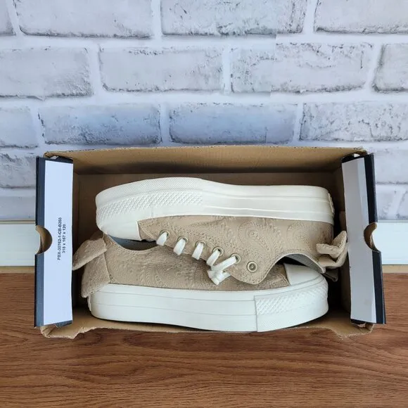 ⭐Converse Chuck Taylor All Star Lift Bow Womens Shoes Sz 10 Embroidered A10246C