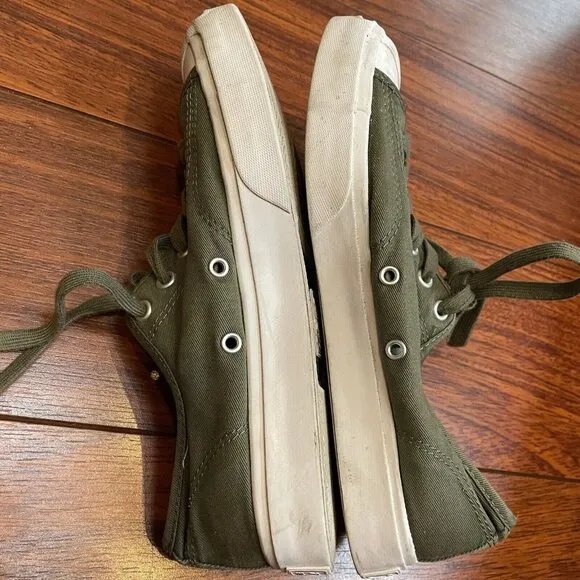 Converse Jack Purcell Womens Sz 8 Play Bold Low Top Olive Green Shoes 164105C