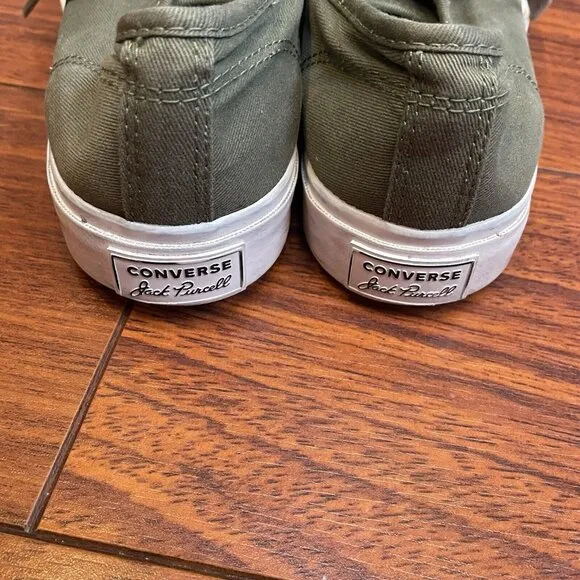Converse Jack Purcell Womens Sz 8 Play Bold Low Top Olive Green Shoes 164105C