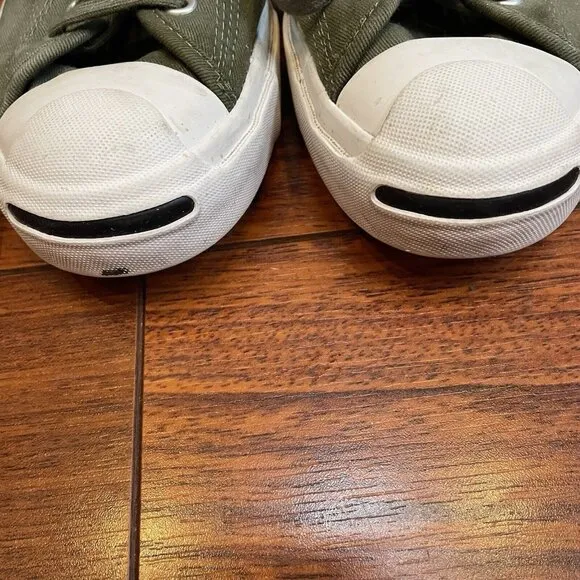 Converse Jack Purcell Womens Sz 8 Play Bold Low Top Olive Green Shoes 164105C