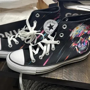 Converse Kids High-Top Sneakers - Black with Skull Design
