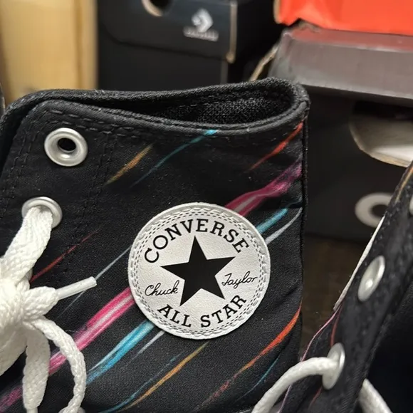 Converse Kids High-Top Sneakers - Black with Skull Design