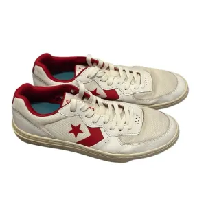 Converse Men's White and Red Sneakers Men’s size 11, women’s size 12.5
