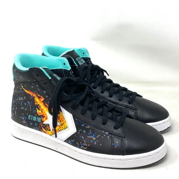 Converse Pro Leather Basketball High NBA Jam Shoes Black Men's Sneakers 171313C