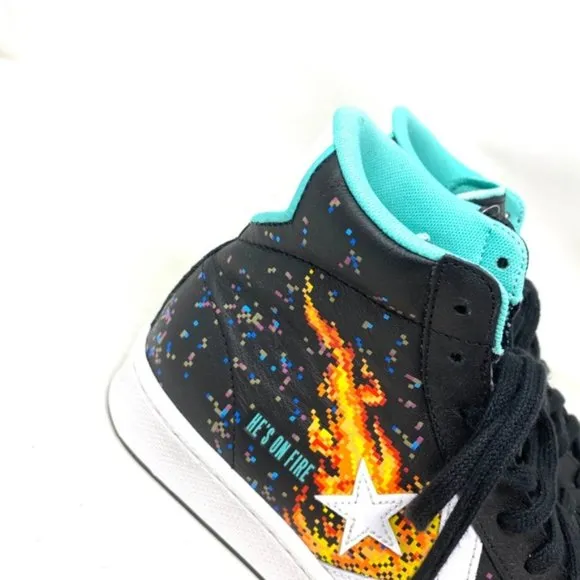 Converse Pro Leather Basketball High NBA Jam Shoes Black Men's Sneakers 171313C