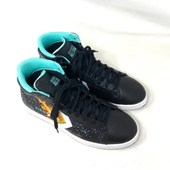 Converse Pro Leather Basketball High NBA Jam Shoes Black Men's Sneakers 171313C