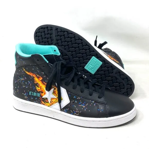 Converse Pro Leather Basketball High NBA Jam Shoes Black Men's Sneakers 171313C