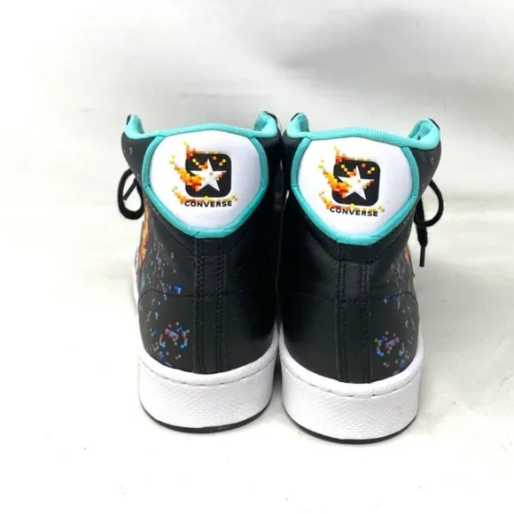 Converse Pro Leather Basketball High NBA Jam Shoes Black Men's Sneakers 171313C