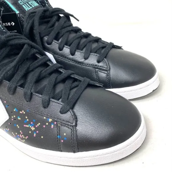 Converse Pro Leather Basketball High NBA Jam Shoes Black Men's Sneakers 171313C