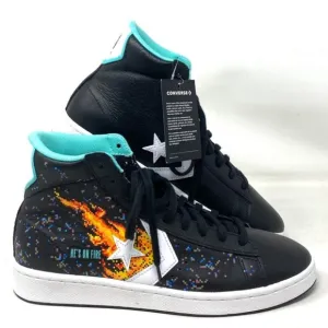 Converse Pro Leather Basketball High NBA Jam Shoes Black Men's Sneakers 171313C