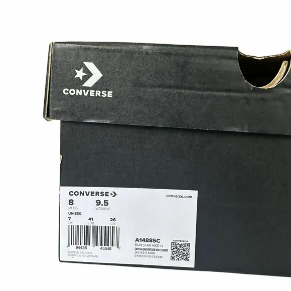 ⭐Converse Run Star Hike Platform 8 Mens Shoes Embroidered Floral Red A14885C New