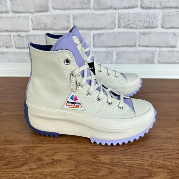 ⭐Converse Run Star Hike Platform Color Pop 8.5 Women Shoes Beige Purple A16188C