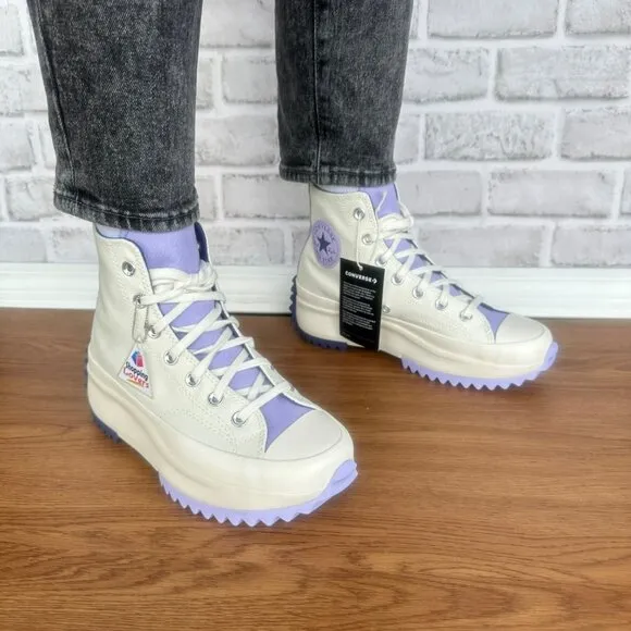 ⭐Converse Run Star Hike Platform Color Pop 8.5 Women Shoes Beige Purple A16188C