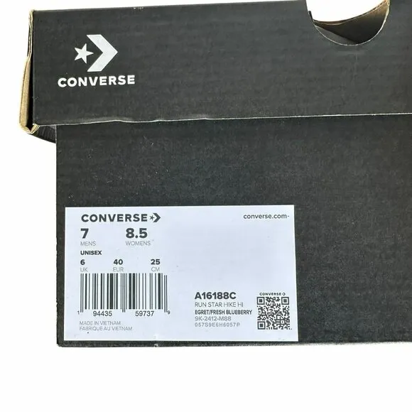 ⭐Converse Run Star Hike Platform Color Pop 8.5 Women Shoes Beige Purple A16188C