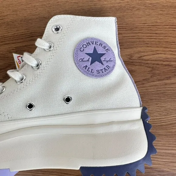 ⭐Converse Run Star Hike Platform Color Pop Sz 8 Men's Shoes Beige Purple A16188C
