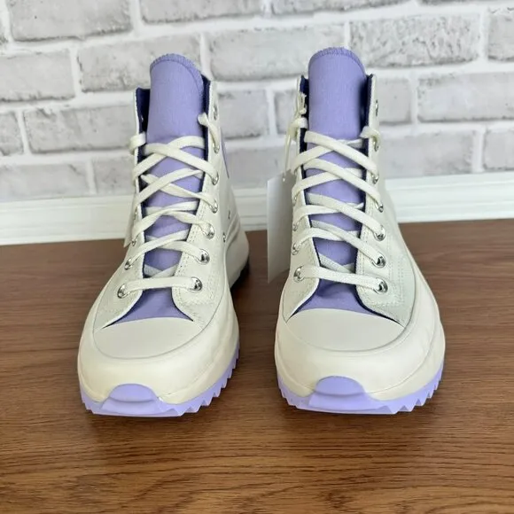 ⭐Converse Run Star Hike Platform Color Pop Sz 8 Men's Shoes Beige Purple A16188C