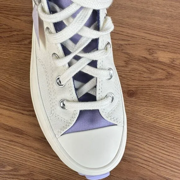 ⭐Converse Run Star Hike Platform Color Pop Sz 8 Men's Shoes Beige Purple A16188C