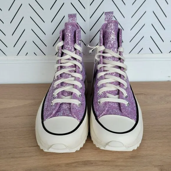 ❤️❤️Converse Run Star Hike Platform Hi Sz 5.5 Men's Shoes Purple Glitter A10096C