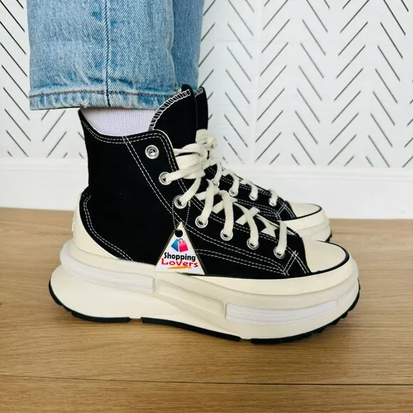 ⭐Converse Run Star Legacy CX Hi Sz 7 Women's Shoes Sneakers Black A00869C New