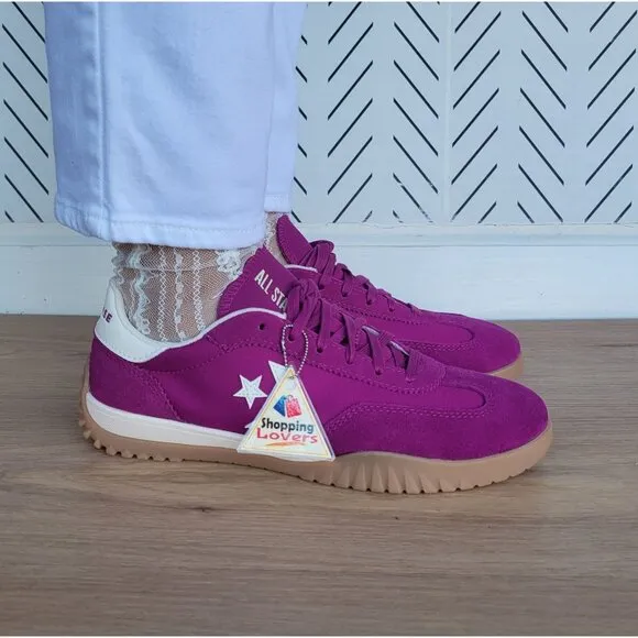 ⭐Converse Run Star Trainer Ox Size 7.5 Womens Casual Shoes Suede Violet A13361C⭐