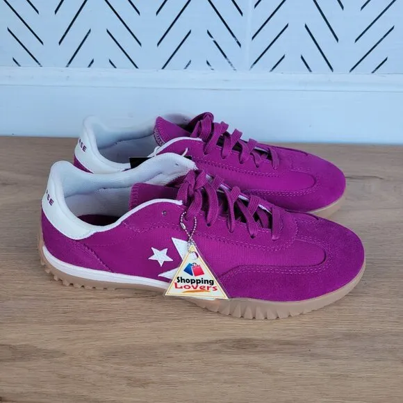 ⭐Converse Run Star Trainer Ox Size 7.5 Womens Casual Shoes Suede Violet A13361C⭐