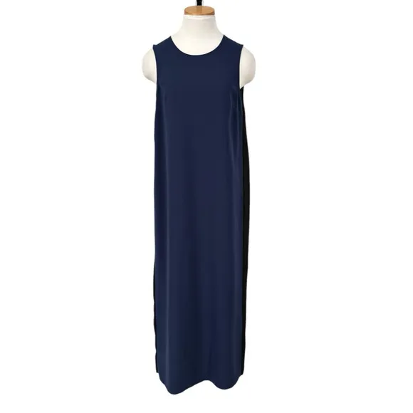 Cop Copine Bento Dress Maxi Pleated Back Minimalist Lagenlook Size 36 Designer