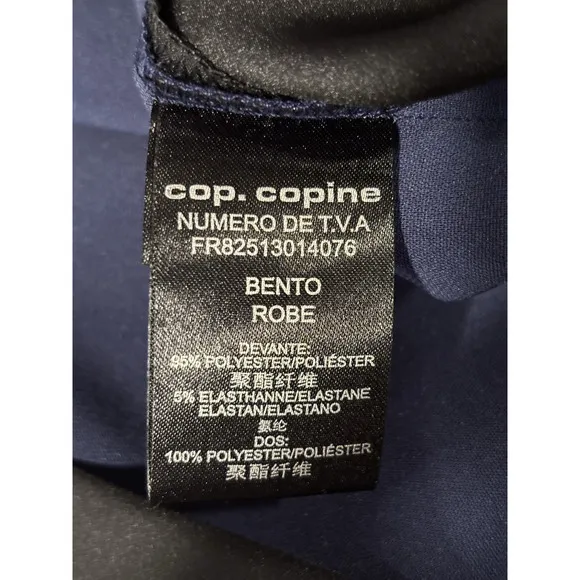 Cop Copine Bento Dress Maxi Pleated Back Minimalist Lagenlook Size 36 Designer