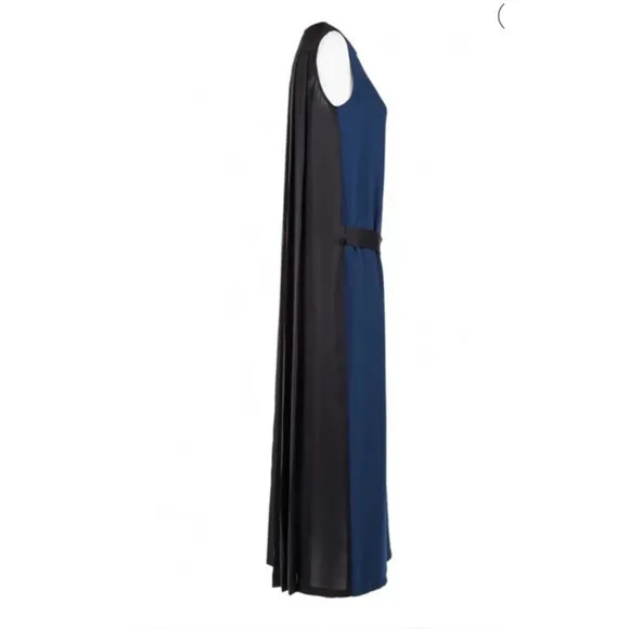Cop Copine Bento Dress Maxi Pleated Back Minimalist Lagenlook Size 36 Designer