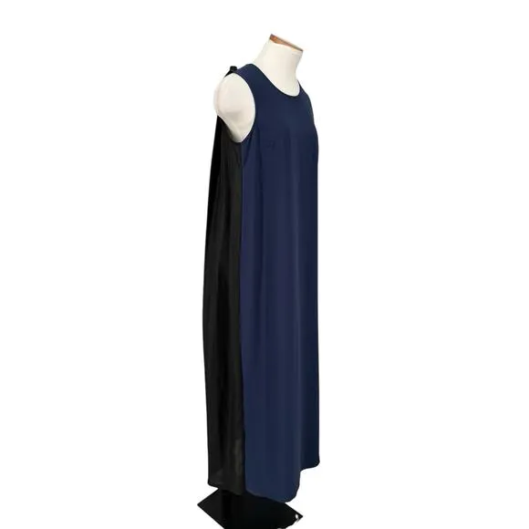Cop Copine Bento Dress Maxi Pleated Back Minimalist Lagenlook Size 36 Designer