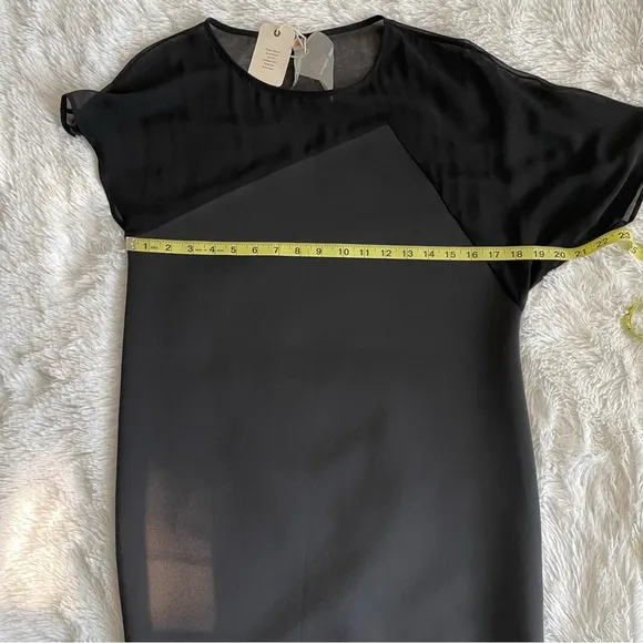 Cop.Copine Estrella Dress Shift Sheer Career Academia Minimalist Designer EU 40