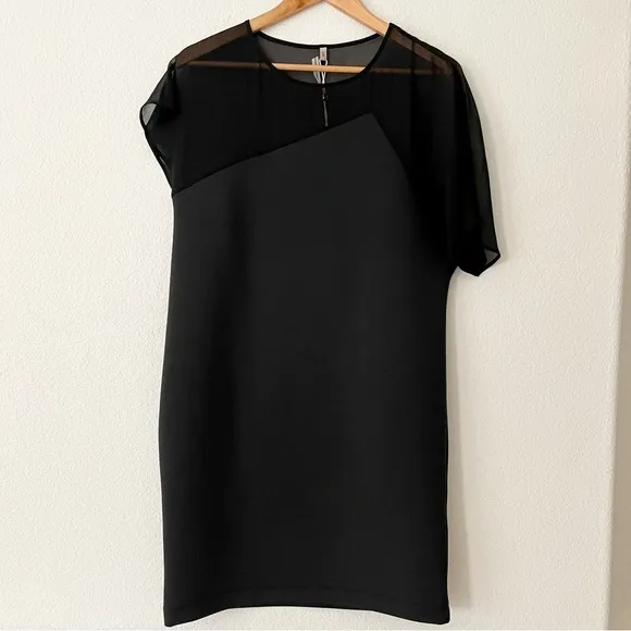 Cop.Copine Estrella Dress Shift Sheer Career Academia Minimalist Designer EU 40