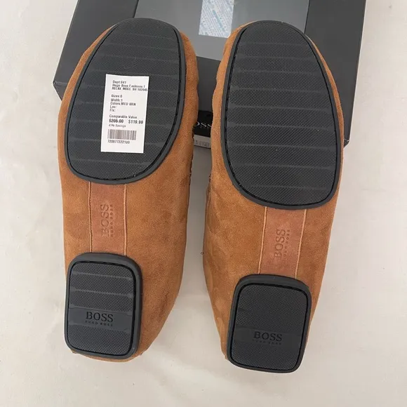 COPY - Hugo Boss RELAX shearling moccasin slippers lounge shoes  Fur Size  10