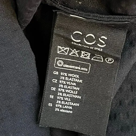 COS black blazer dress long sleeve professional business casual suit