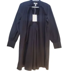 COS Black Midi Dress Long Sleeve High Neck Minimalist Style Size 10