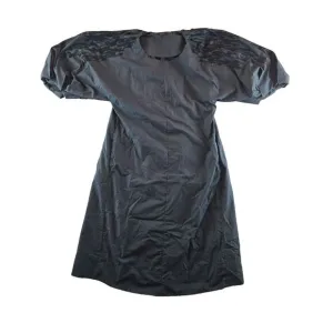 COS Dress Women's 12‎ Black Pleated Puff Sleeve Cotton Cottage Core Minimalist