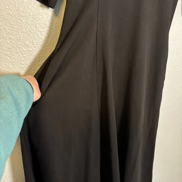 COS Women’s Asymmetric Polo Midi Shirt Dress Black