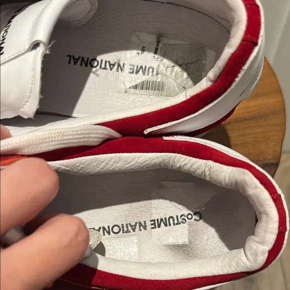 Costume National Men's Sneakers crimson red and white