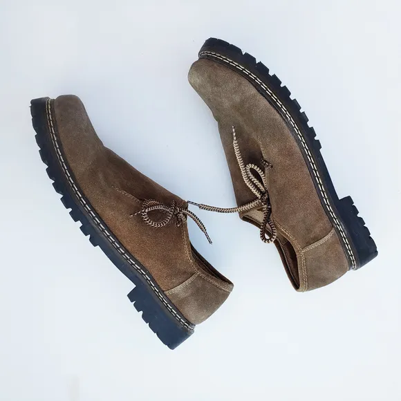 Country Maddox Julian Suede Side Lace Lug Sole German Shoes Size 12